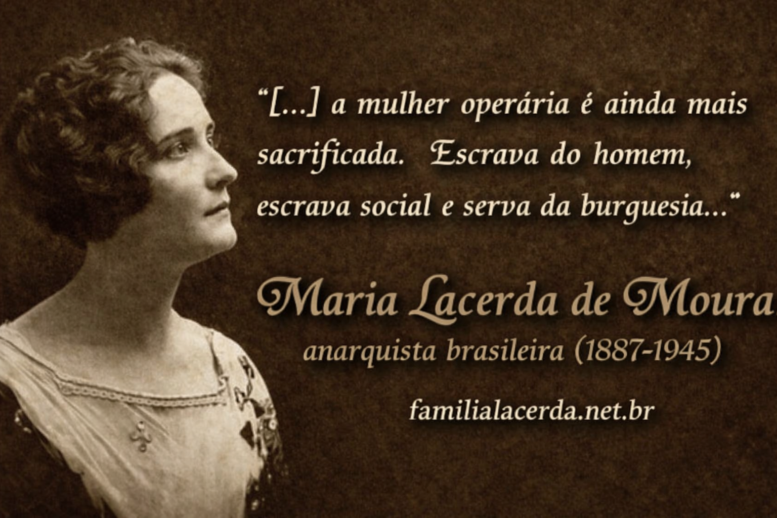 Você sabia?  temos uma feminista revolucionária na família LACERDA ?
