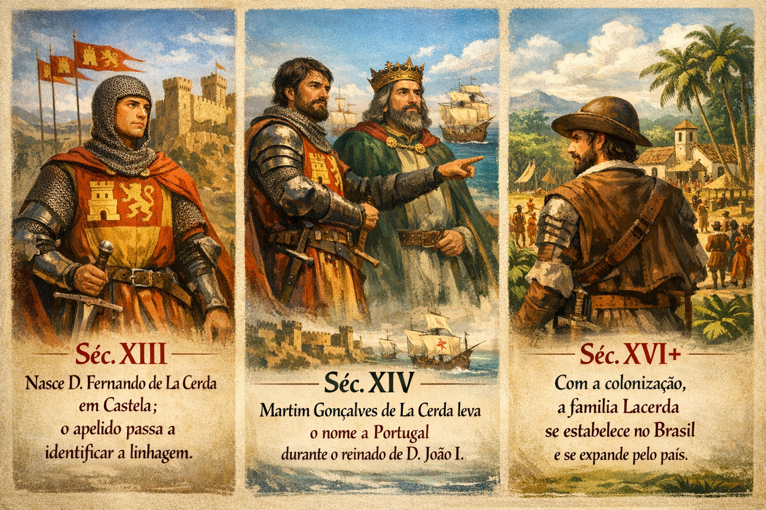 Sobrenome LACERDA : origem, significado e história da família nobre que chegou ao Brasil